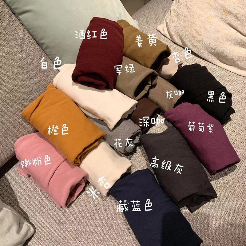 XINYI【百搭打底】秋季半高领打底衫T恤女显瘦百搭上衣X623X03837