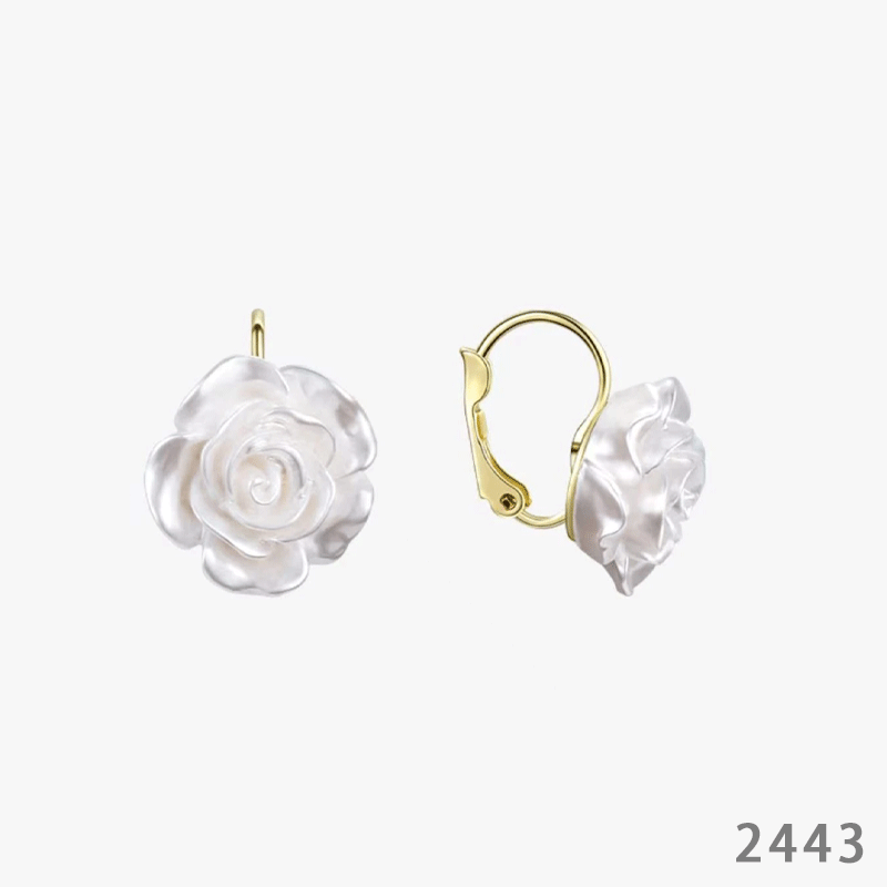 铜合金耳饰 2443-精致简约时尚气质百搭耳环小众欧美优雅素款法式