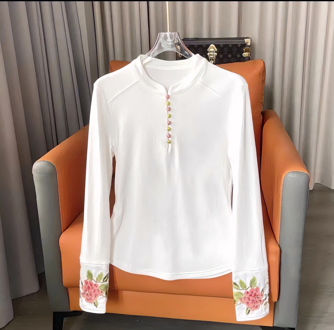 【锦鲤】冬款加绒立领长袖上衣