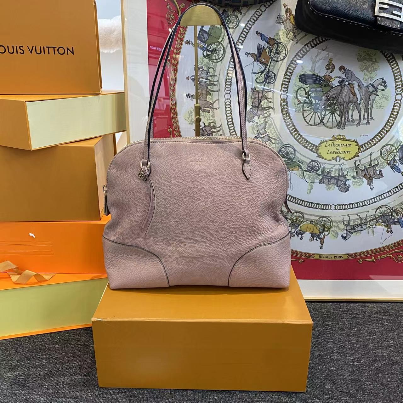 95新 GUCCI/古驰 大有/古驰贝壳手提斜挎包/26873