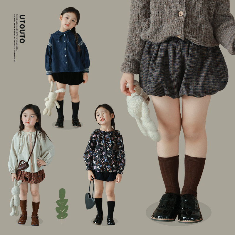 UTOUTO大耳象女童花苞裤2023秋季新款2307838