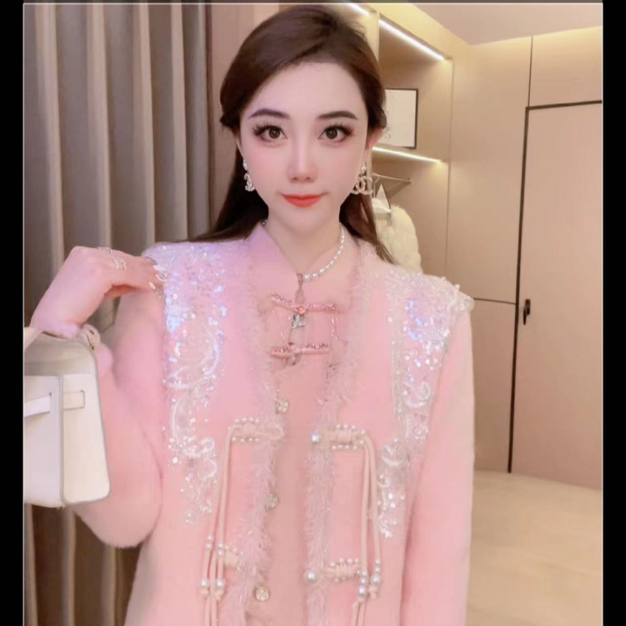 【凝脂玉露】重工轻奢气质时尚洋气秋冬新款外套