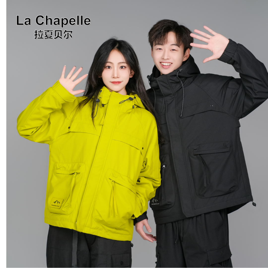 【LA CHAPELLE】秋冬外套情侣同款工装棉衣连帽拉链棉服防风外衣