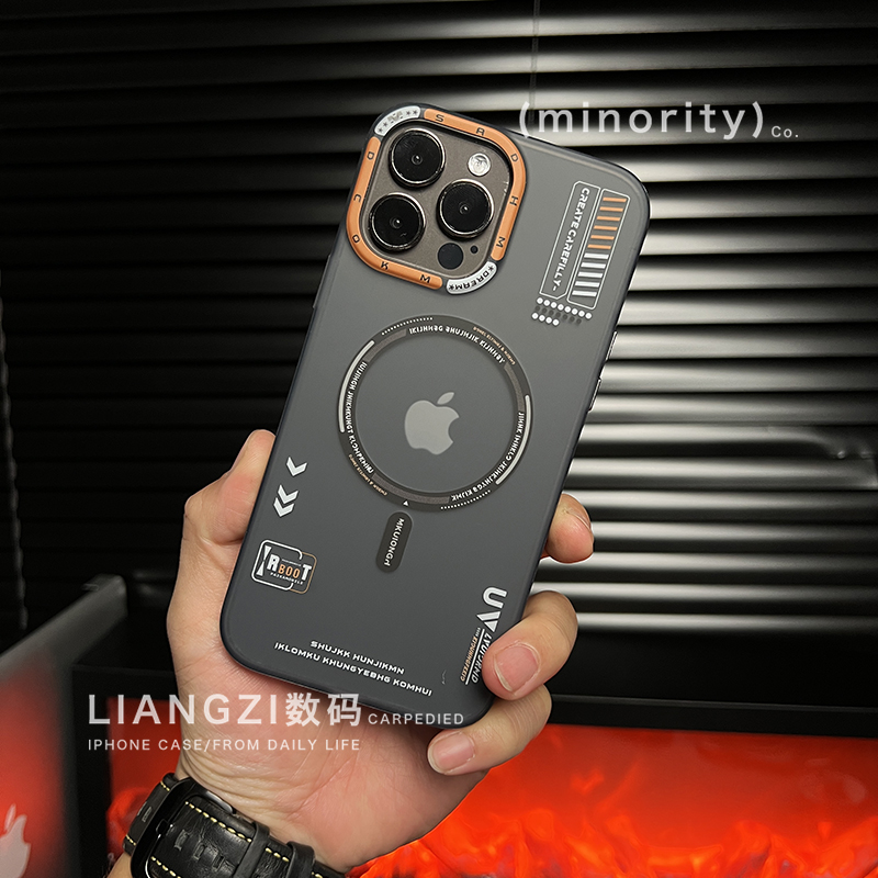磁吸M1系列苹果15promax手机壳12/13/14pro潮流个性防摔肤感磨砂