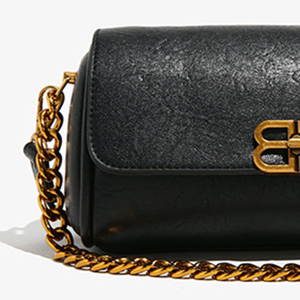 秋冬时尚新款小包包潮流百搭斜挎黑色单肩包1029