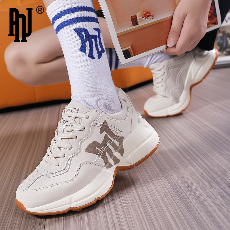 pnj新款情侣款老爹鞋厚底内增高运动时尚百搭休闲鞋男女同款潮流