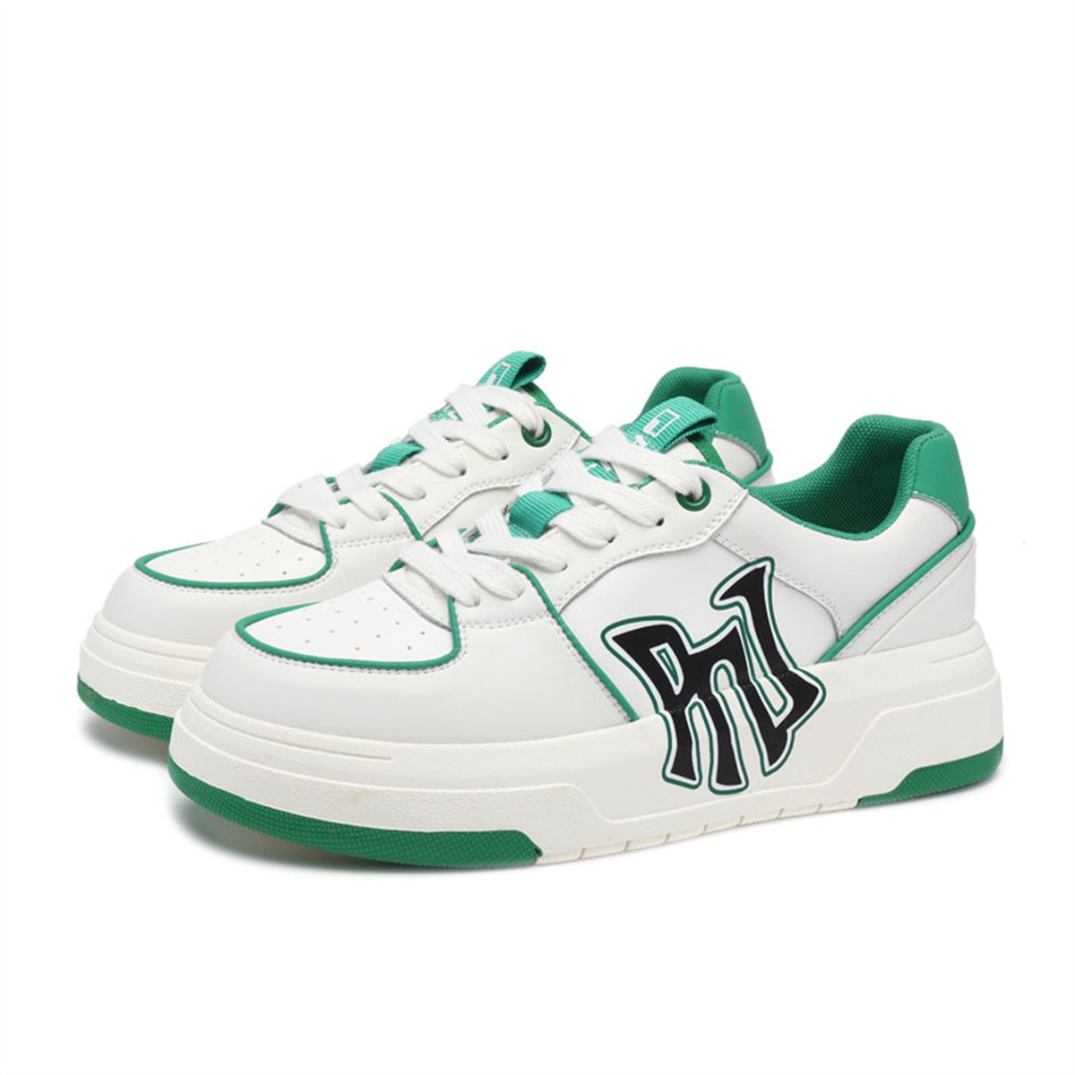 pnj男女同款低帮百搭运动鞋女板鞋学长鞋复古增高厚底休闲小白鞋