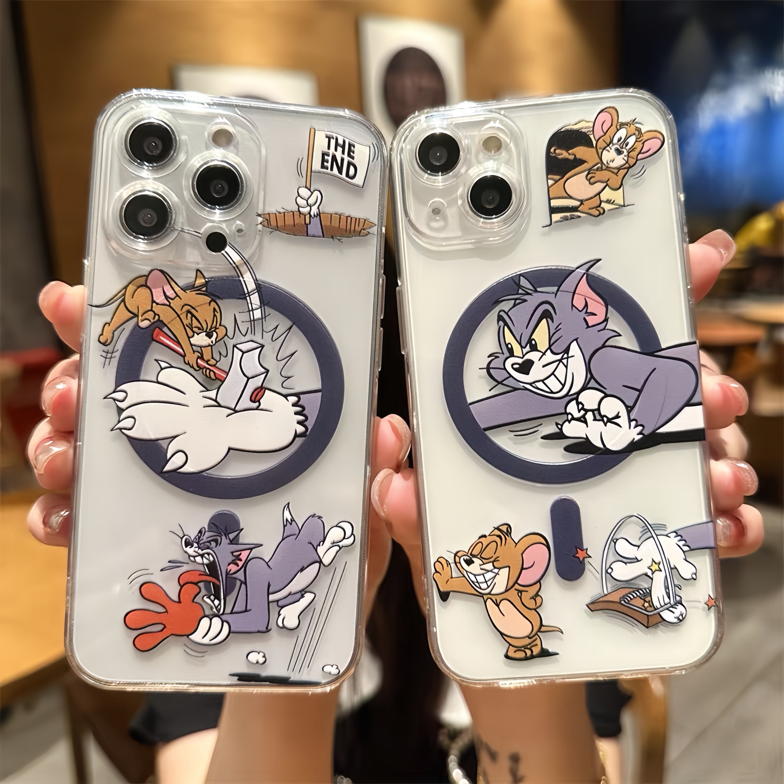 猫和老鼠适用14苹果15promax华为vivo小米oppo手机壳13软透明创意