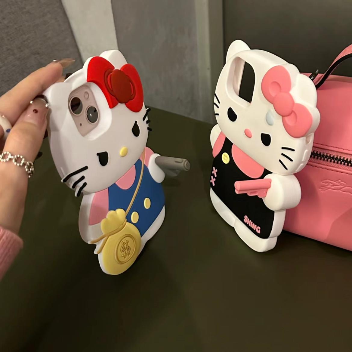 超萌通用立体生气猫咪硅胶壳适用于iPhone15手机壳防摔闺蜜少女心