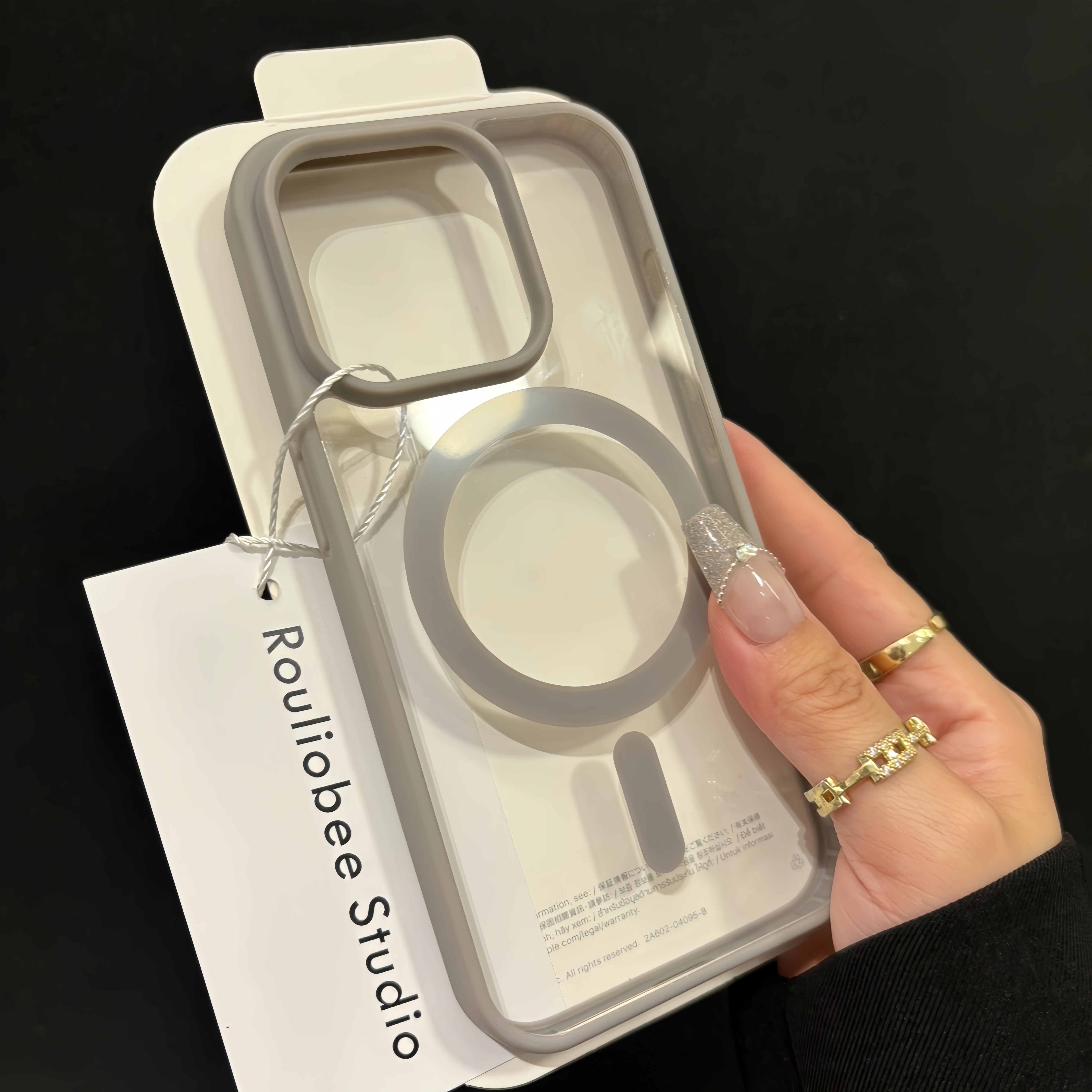钛灰色磁吸苹果15promax手机壳iPhone14pro高级感13/12防摔11男女
