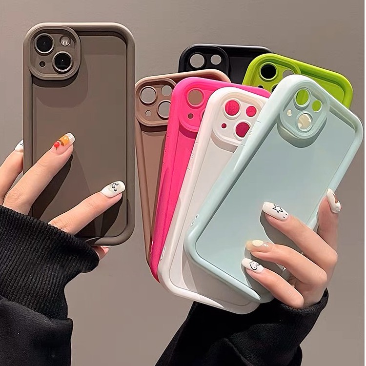 ins多巴胺纯色苹果13手机壳iPhone14promax防摔12简约11软xs全包
