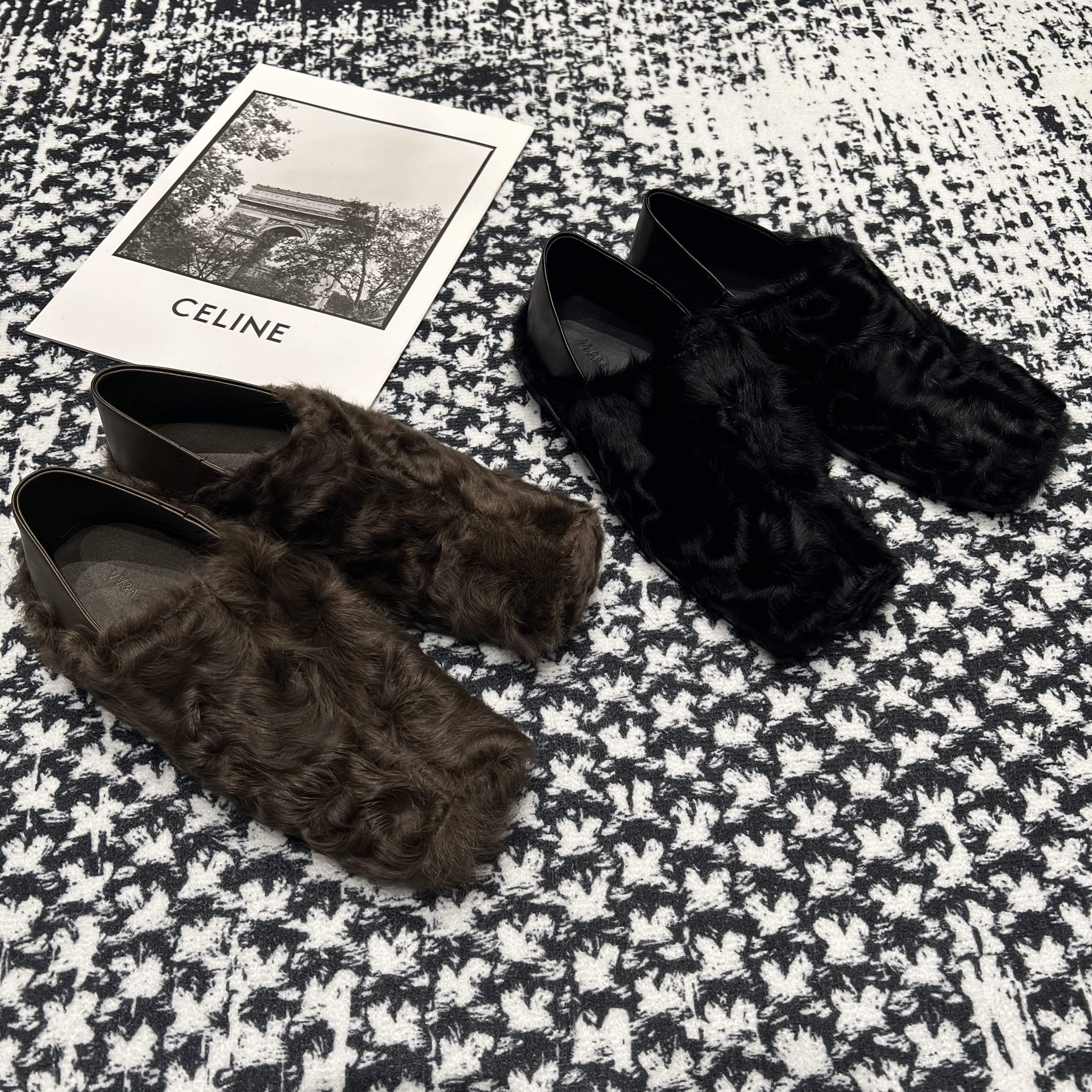 VV&AA 秋冬时尚百搭外穿懒人鞋一脚蹬毛毛休闲鞋2305-27