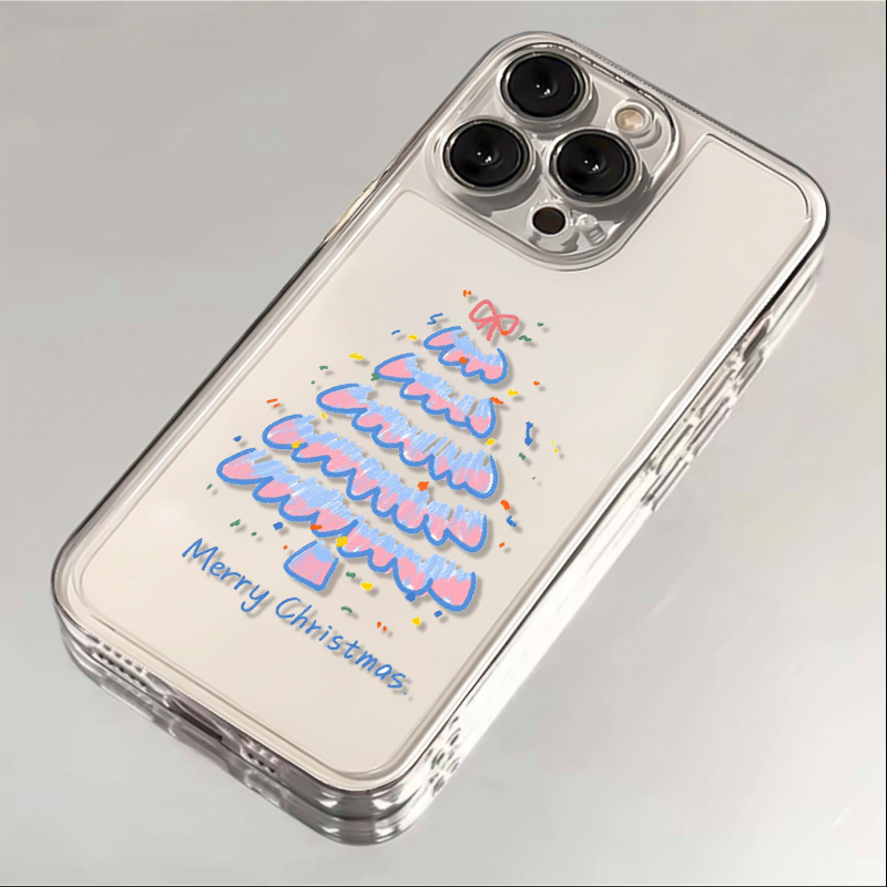 圣诞树蝴蝶结苹果oppo小米vivo华为iPhone15手机壳14promax太空软