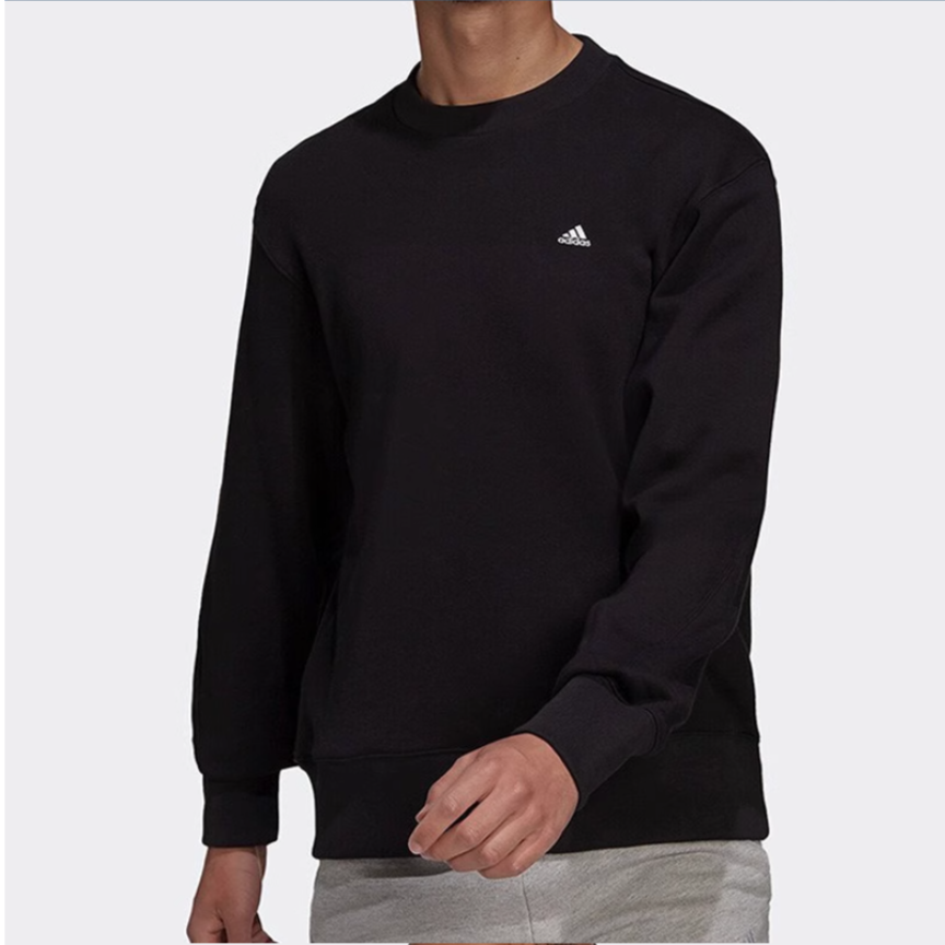 adidas/阿迪达斯运动卫衣2023新款针织圆领休闲套头衫上衣45395