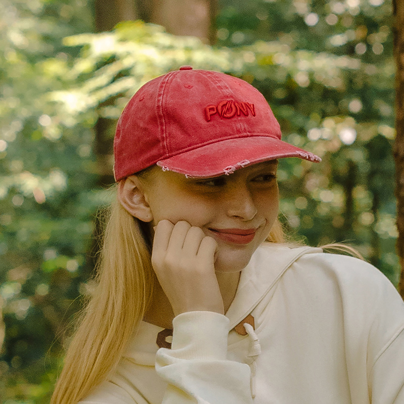 【明星同款】PONY波尼棒球帽刺绣做旧跑步情侣运动休闲帽23U3AN50