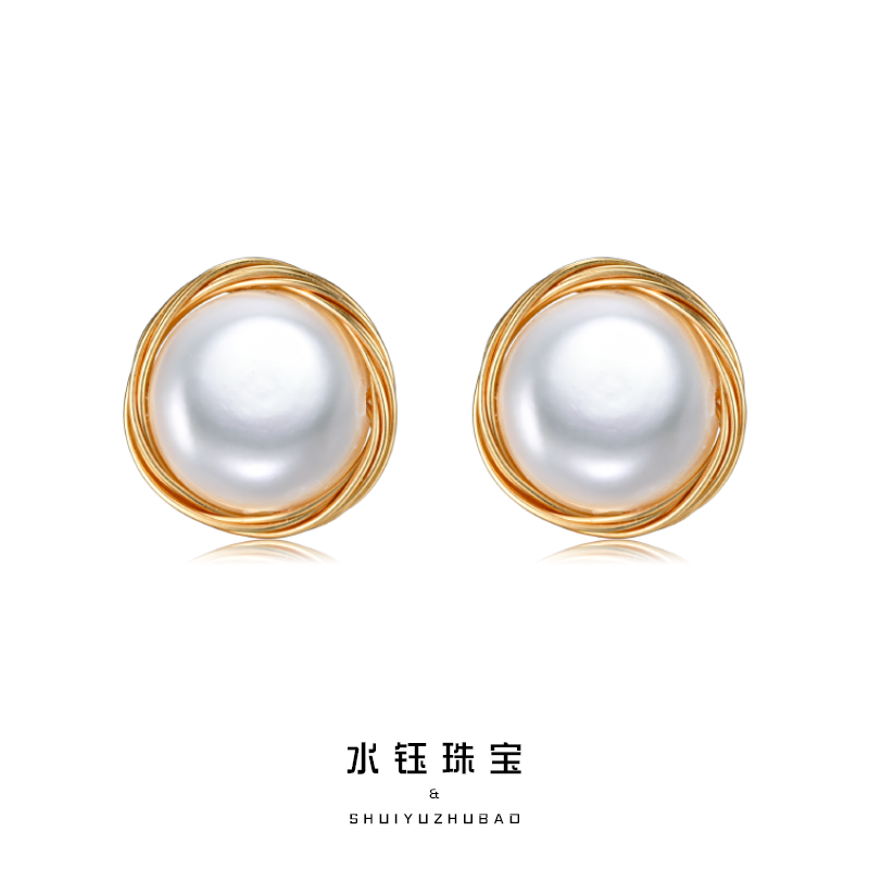 淡水珍珠耳饰时尚百搭ZH12714（非基地发货不带证书）
