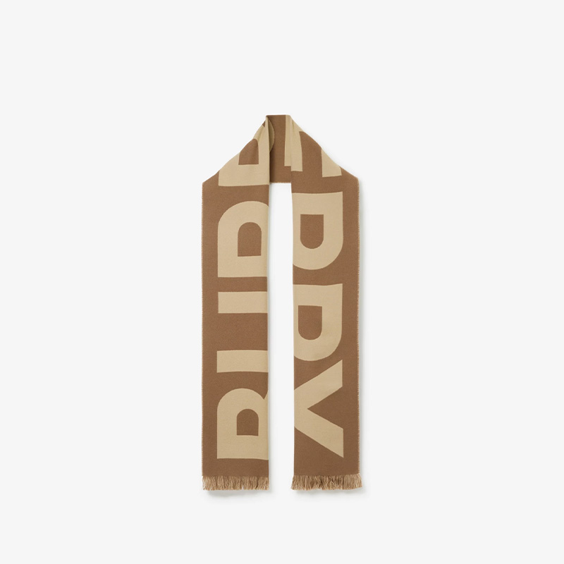 【梦颖XBURBERRY】经典徽标印花时尚保暖羊毛提花围巾1024 80571481