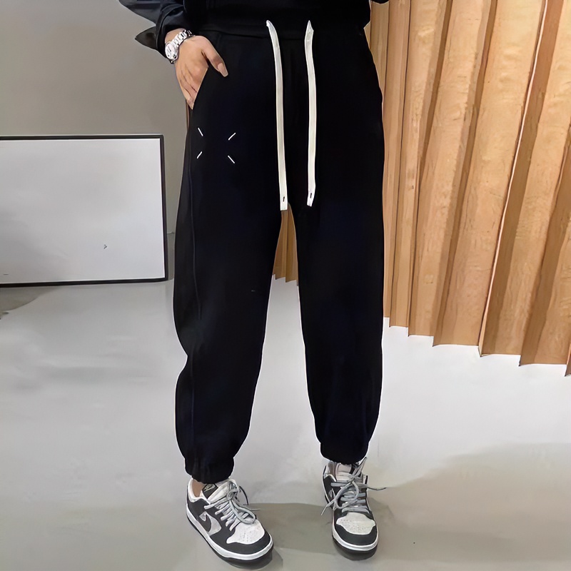 卫裤女2023春季新款刺绣运动休闲裤小个子束脚哈伦裤宽松显瘦裤子