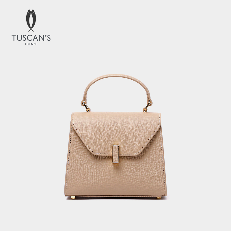 TUSCAN'S时尚百搭简约女士真皮气质单肩斜挎手提包轻奢小方包