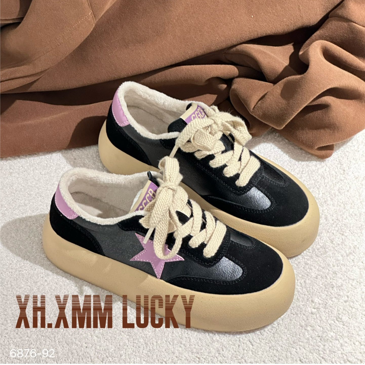 【安奈儿严选】设计师女鞋手工定制款6876-92