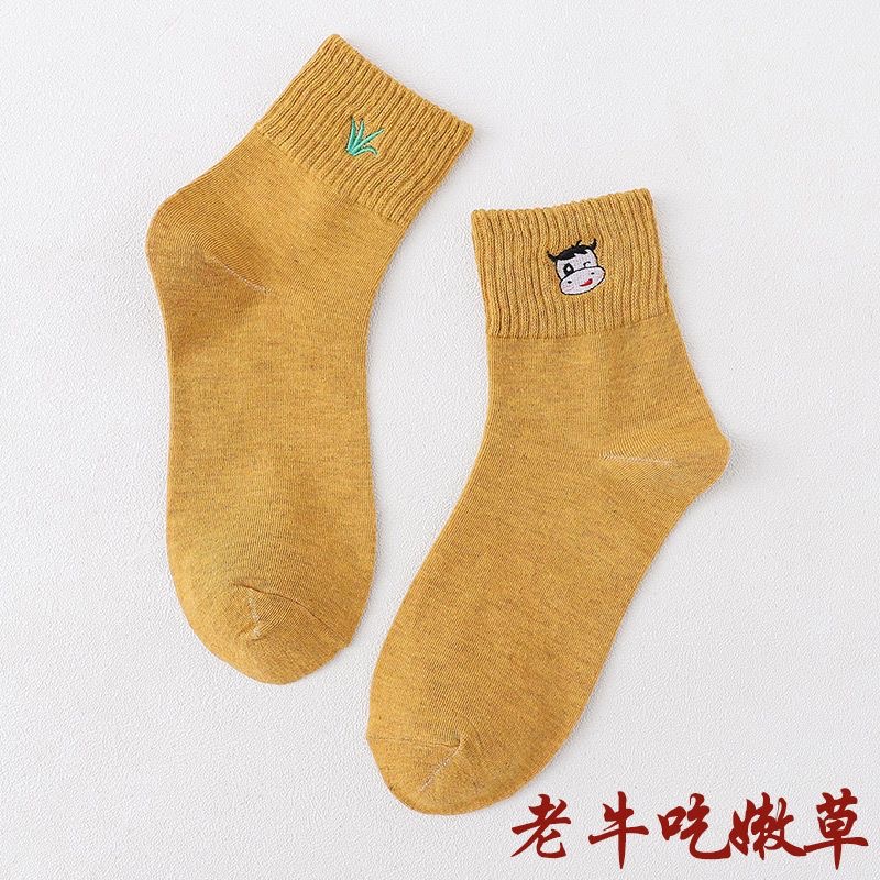 网红爆款袜子女日系小熊船袜短筒袜潮袜薄款隐形袜女地摊厂家