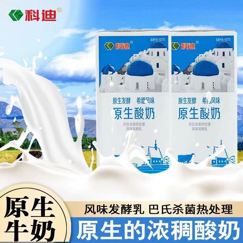 科迪科迪酸奶原味发酵乳216g*12盒酸牛奶希腊营养经典希腊酸奶