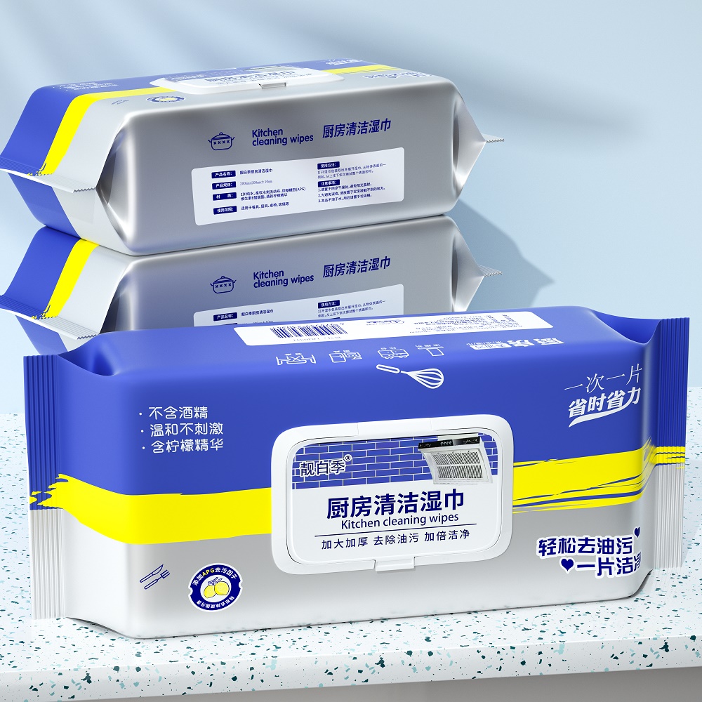【6.99发3包】家庭装省时去油厨房一次性加厚湿巾