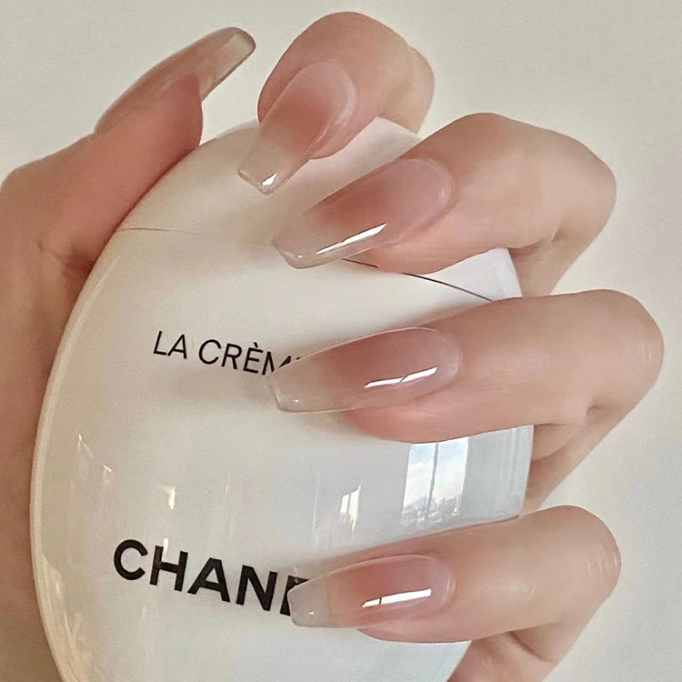 【黎明破晓】橙色晕染纯手工穿戴美甲D06