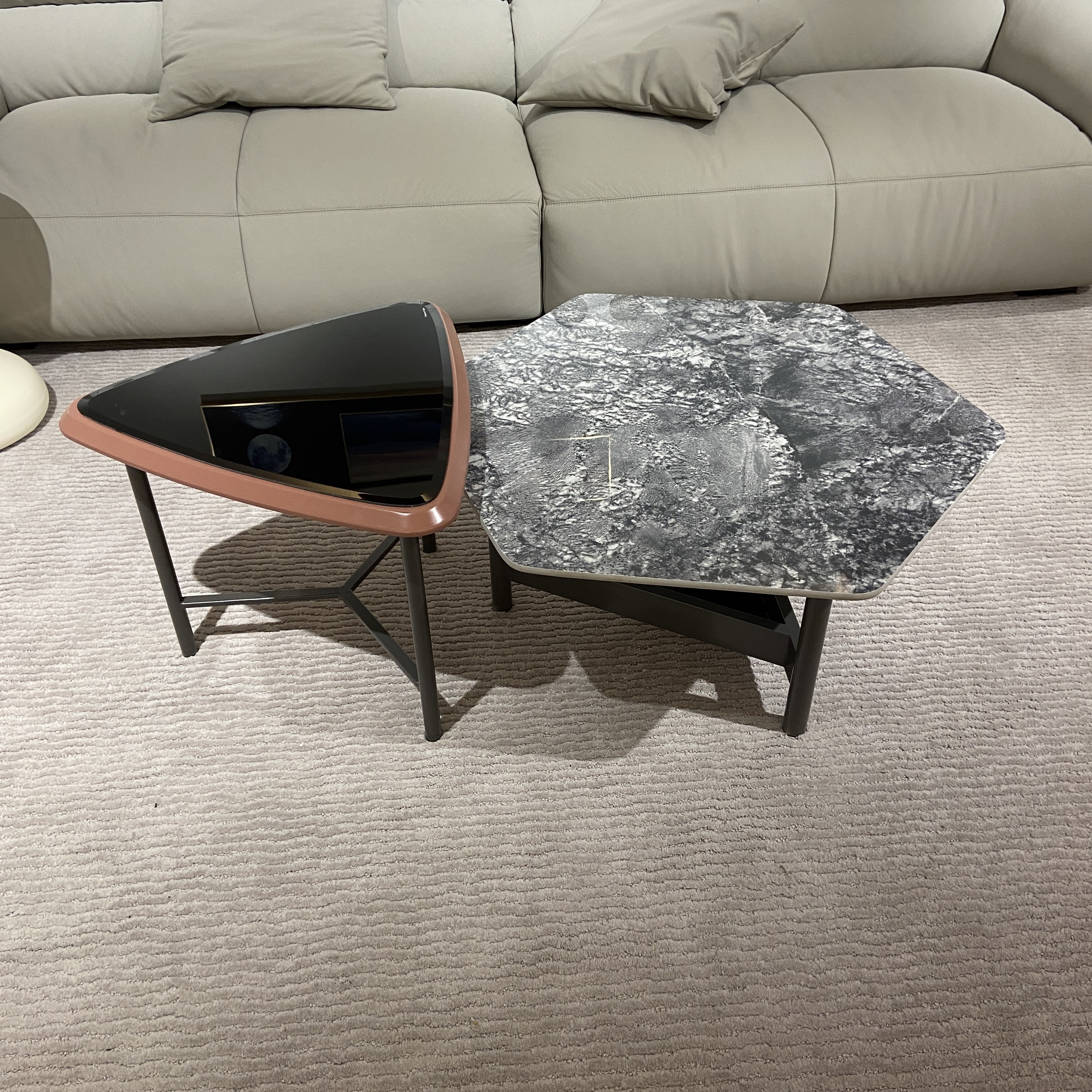 【柚苏】六芒星组合茶几 大（88*88*40） 小（60*60*48）