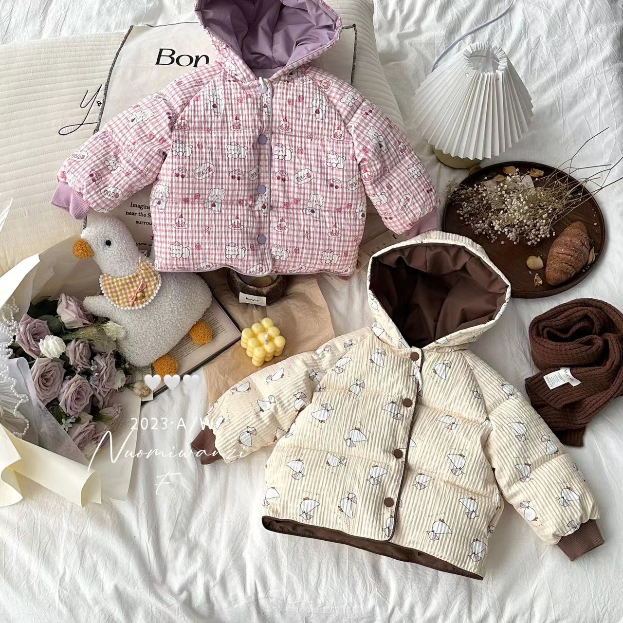 丸子十儿童韩系女童卡通双面穿棉服外套（冬款） WZJ-5143-糯米丸子