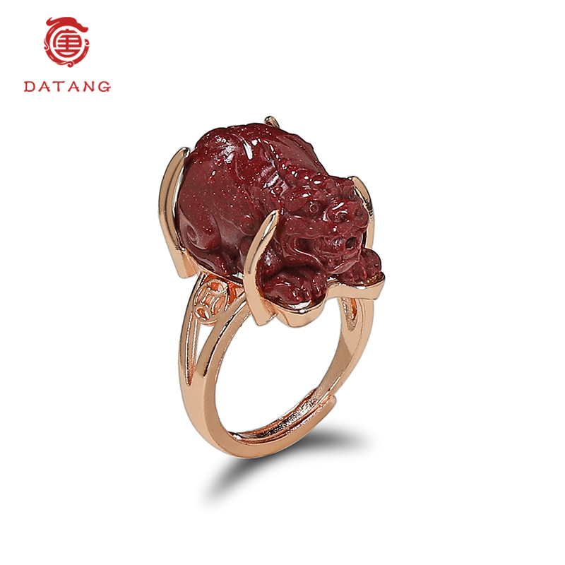 大唐千禧貔貅镶嵌设计款戒指J25430