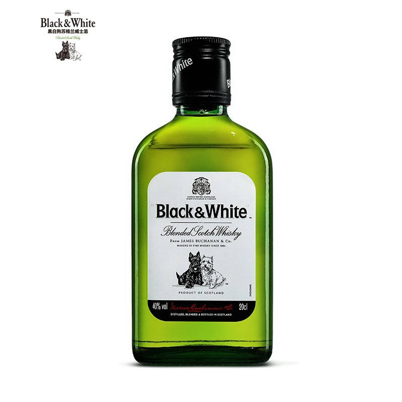黑白狗 (Black&White) 洋酒 苏格兰 调配威士忌 200ml经典