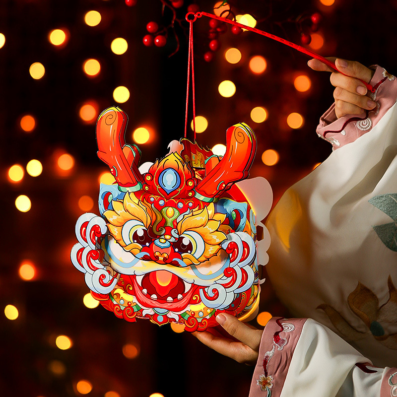 龙年2024新年装饰品儿童元宵灯笼手提春节过年手工diy材料幼儿园