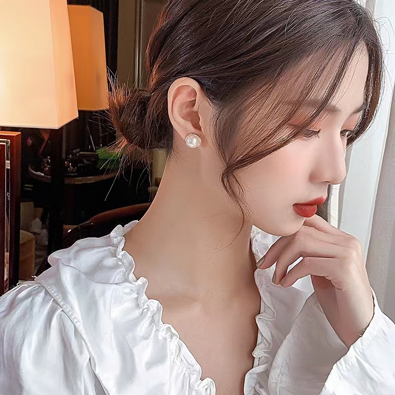铜合金耳饰 法式复古耳环简约百搭时尚气质耳钉冷淡风耳饰女N0168