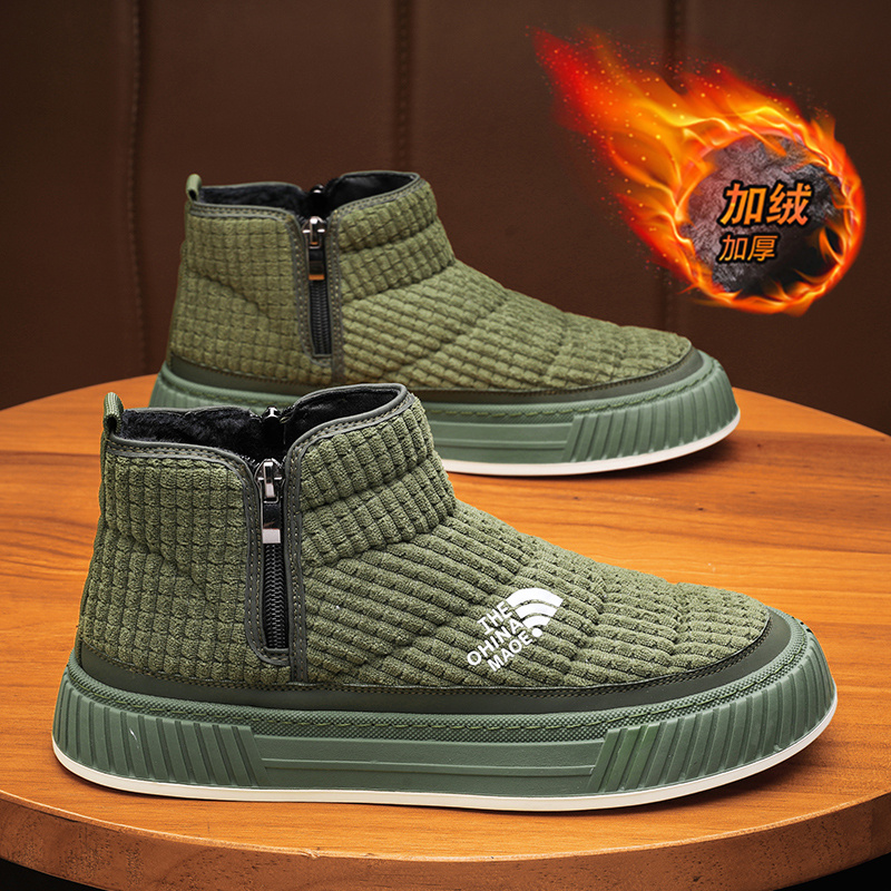 回力瑞棉鞋男冬季新款加绒保暖高帮男鞋加厚雪地靴男士厚底防滑靴