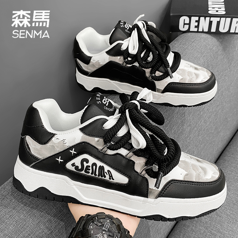 SENMA/森马男鞋冬季新款百搭港风小白潮鞋学生运动休闲小众板鞋