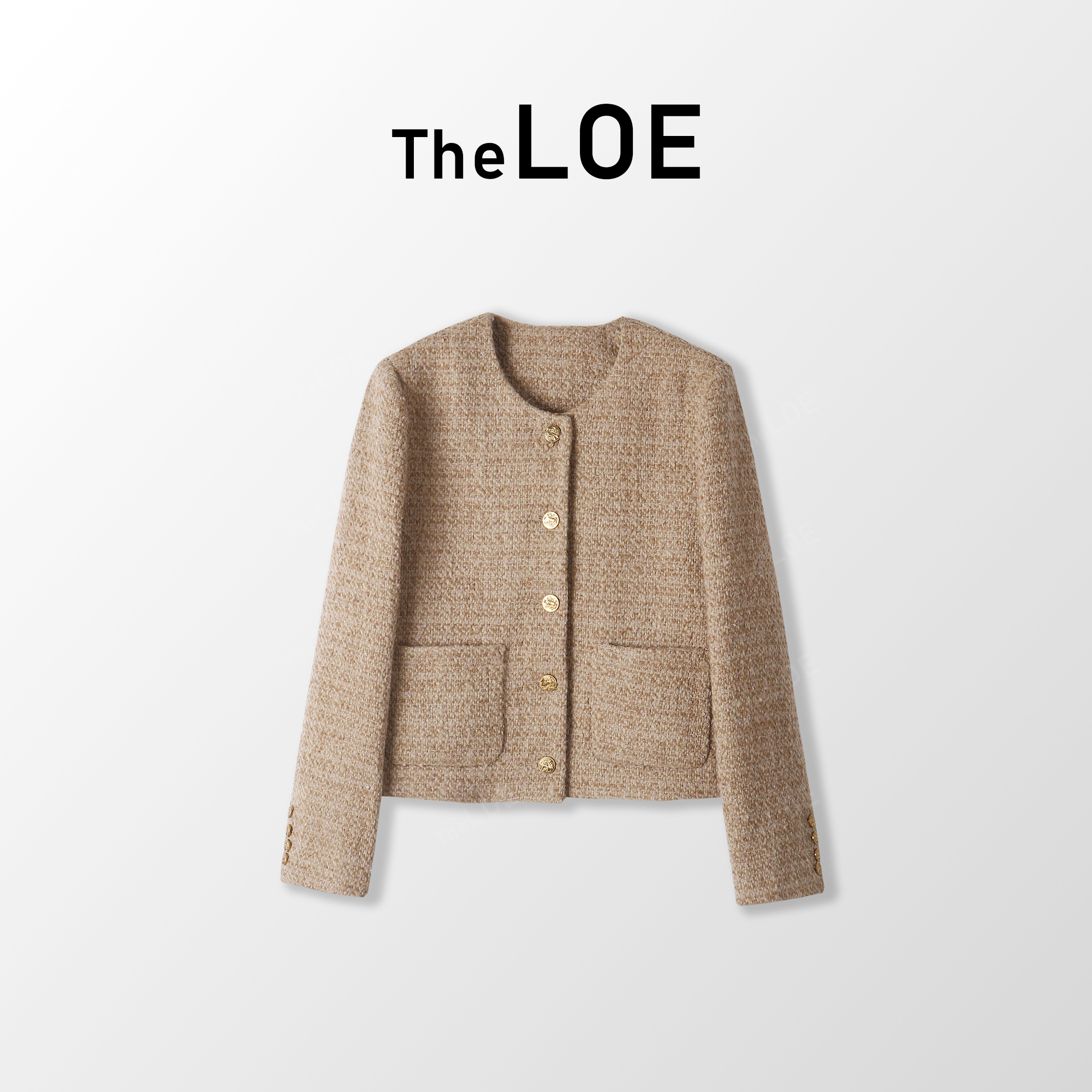 TheLOE/定织绵羊毛纱  小香风半手工高级感通勤外套#12.10W-G1262