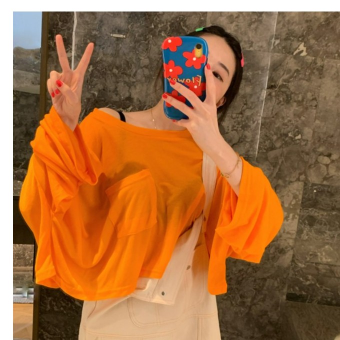 【BORAKOO】爆汁儿大橙子~超薄短款防晒T恤