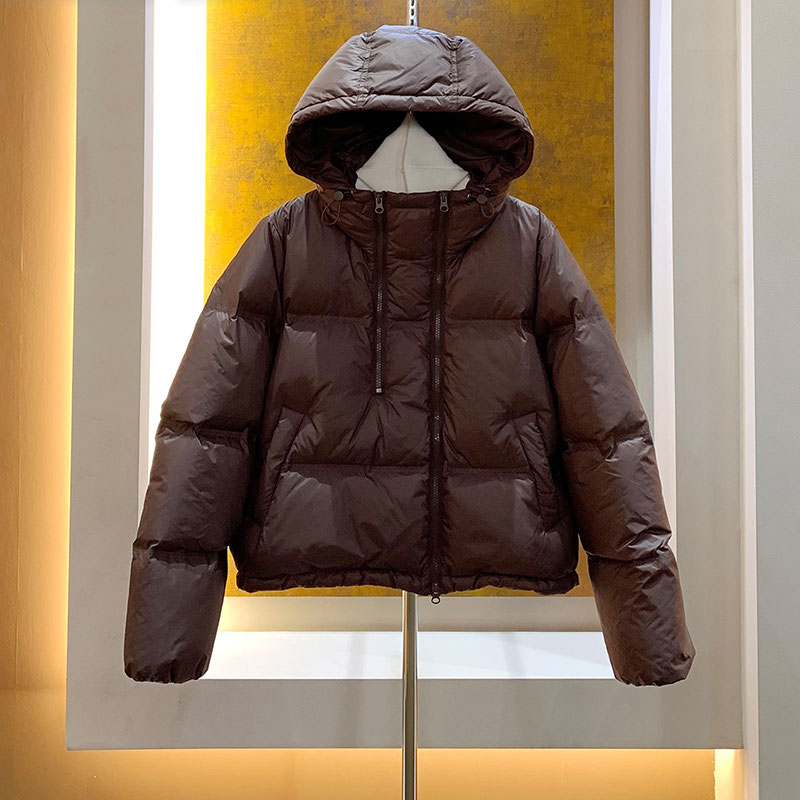 【现货闪发】2023冬季连帽双拉链设计感小众时髦洋气宽松夹棉外套