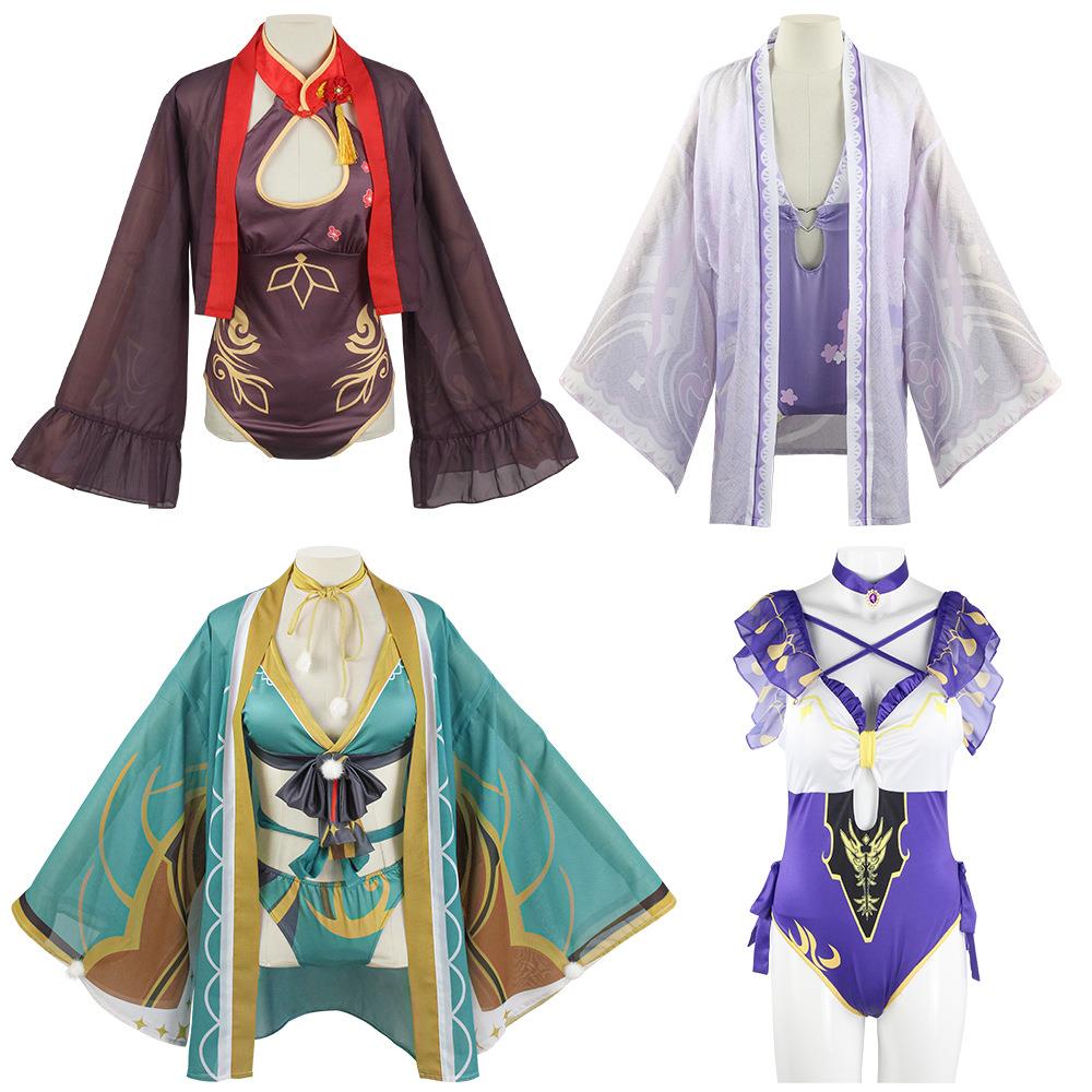 原神游戏cos服泳装胡桃希娜丽莎性感泳衣角色扮演cosplay表演服