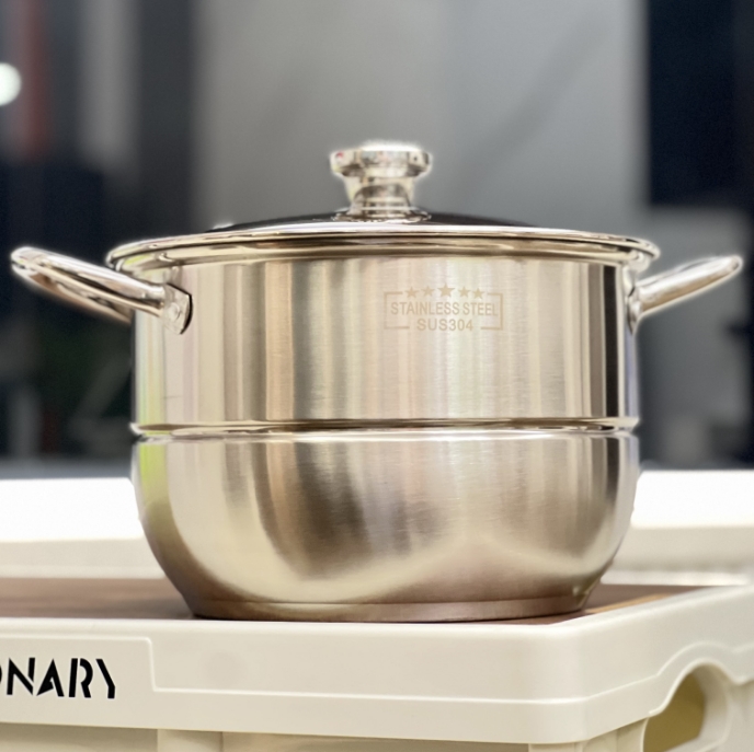 【主播福利】加厚26cm单篦蒸煮锅不锈钢家用上蒸下煮不挑灶具