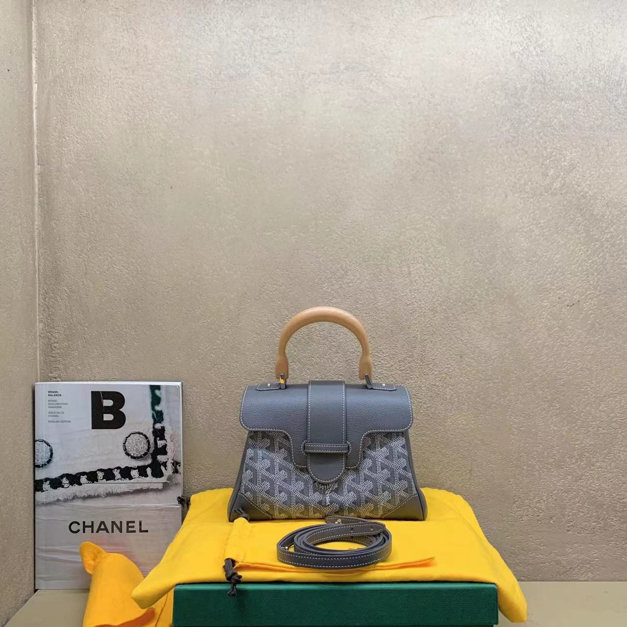 95新  壹臻中古/戈雅灰色mini西贡包 肩包35970665