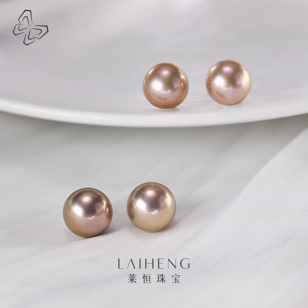 18K黄 爱迪生珍珠耳钉 11-12mm（多样性发一对） 234775