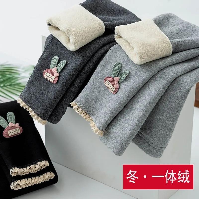 [锦初]女童冬装加绒加厚打底裤儿童秋冬季一体绒外穿洋气宝宝保暖