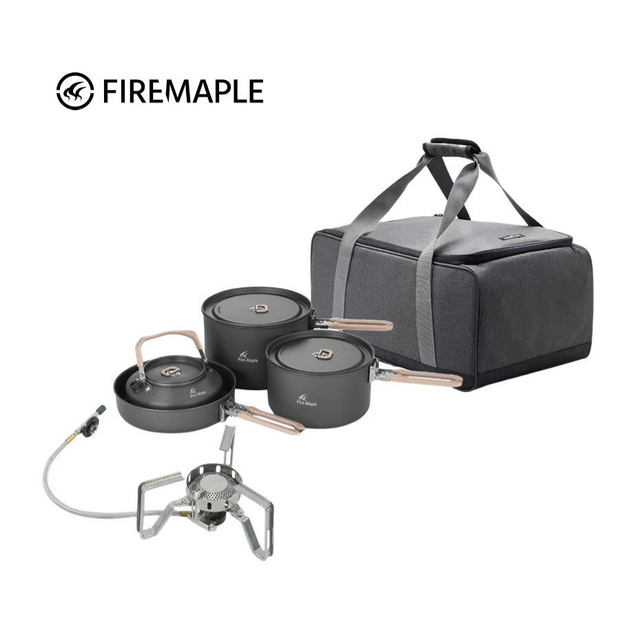 FIRE-MAPLE/火枫户外野火2套装2-4人野营套锅野餐便携炉炊具炉头