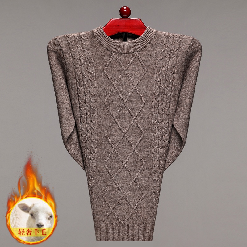 鄂尔多斯市产羊绒衫男士加厚高档半高领品牌羊毛打底针织毛线衣男