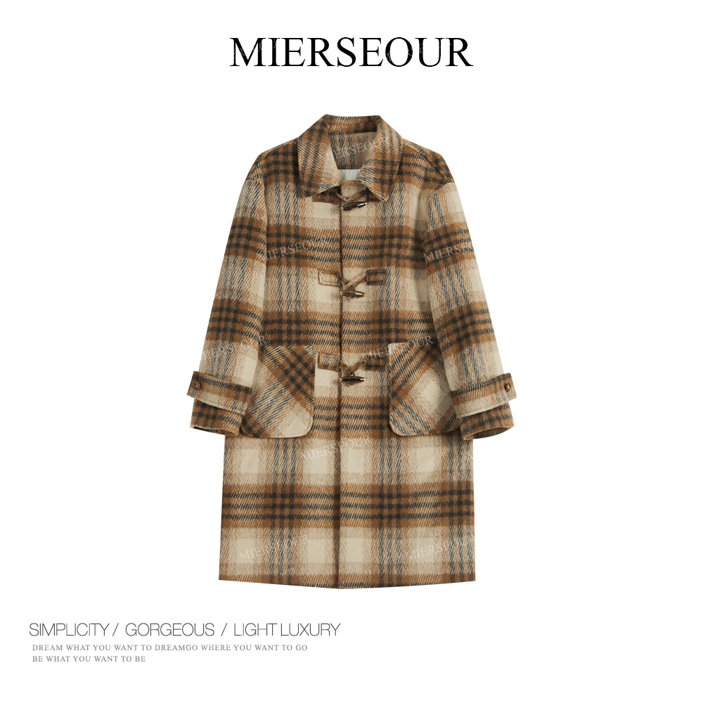 【英伦学院】冬季新款学院风格子外套羽绒服1863096