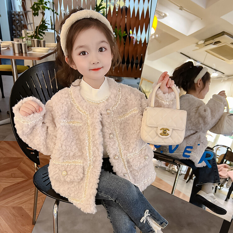 女童外套秋冬款新款洋气儿童冬装小女孩冬季女宝宝小香风上衣