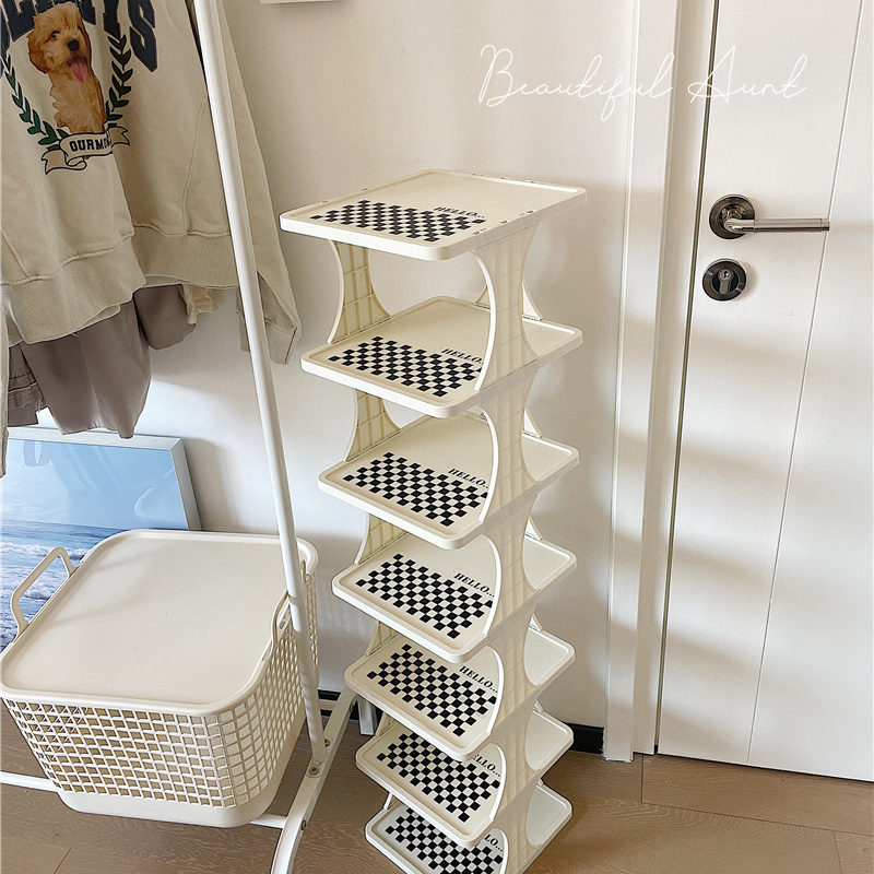 家用门口落地鞋架多层夹缝鞋柜省空间小窄分层入户玄关鞋收纳神器