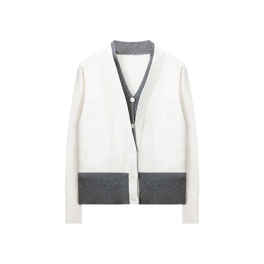 【木子】KS8137-2时尚秋冬新款长袖针织衫休闲保暖圆领拼色上衣